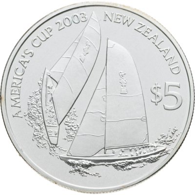 купить Новая Зеландия 5 долларов (dollars) 2002 Кубок Америки 2003