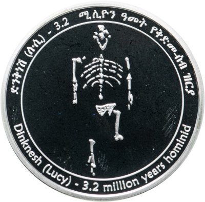 купить Эфиопия 20 быров 2008 Новое эфиопское тысячелетие - Люси, в футляре с сертификатом