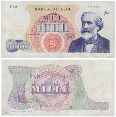 купить Италия 1000 лир 1963 (Pick 96b)