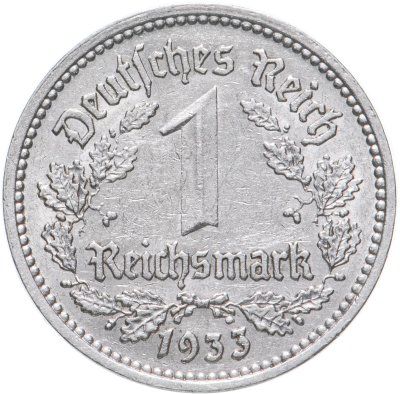 купить Нацистская Германия (Третий рейх) 1 рейхсмарка 1933 А