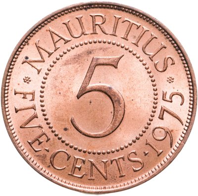 купить Маврикий 5 центов (cents) 1975
