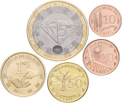 купить Намибия набор из 5 монет 2025 (10, 20 и 50 центов, 1 и 5 долларов)