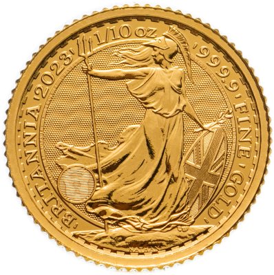 купить Великобритания 10 фунтов (pounds) 2023 "Стоящая Британия", с новым портретом короля Карла III