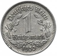 купить Нацистская Германия (Третий рейх) 1 рейхсмарка 1933 F