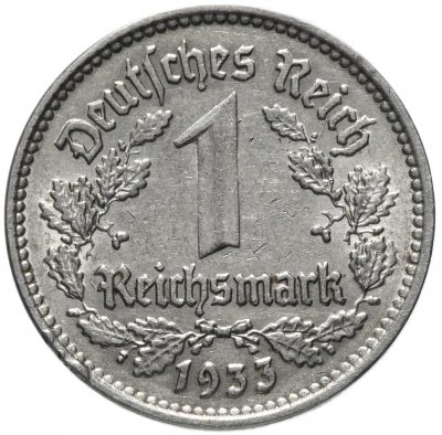 купить Нацистская Германия (Третий рейх) 1 рейхсмарка 1933 F