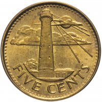 Купить Барбадос 5 центов (cents) 2007-2019