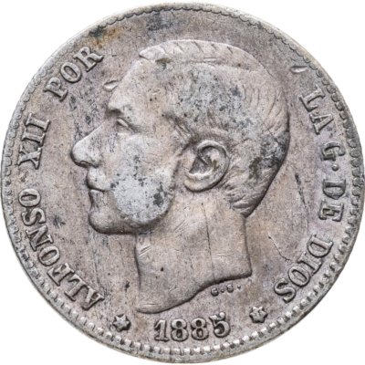 купить Испания 1 песета (peseta) 1885