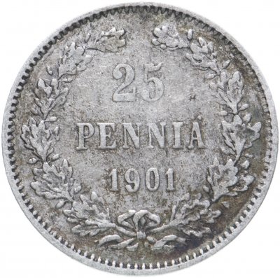 купить 25 пенни 1901 L, монета для Финляндии