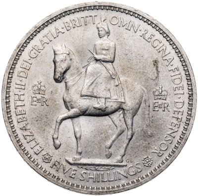 купить Великобритания 5 шиллингов 1953 "Коронация Королевы Елизаветы II" в оригинальной капсуле