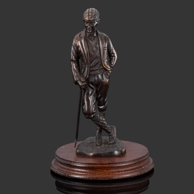 купить Статуэтка "Гольфист", бронза, литье, дерево, Западная Европа, 1970-1990 гг.