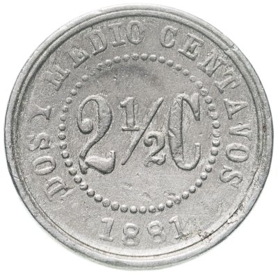 купить Колумбия 2 1/2 сентаво 1881