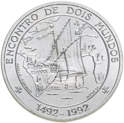 купить Португалия 1000 эскудо (escudos) 1992 "Иберо-Американская серия - Встреча двух миров"