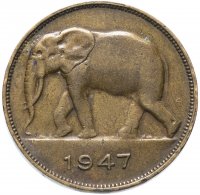 купить Бельгийское конго 5 франков 1947