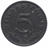 купить Германия (Третий рейх) 5 рейхспфеннигов (reichspfennig) 1943 А