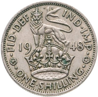 купить Великобритания 1 шиллинг (shilling) 1948 Английский шиллинг - лев, стоящий на короне