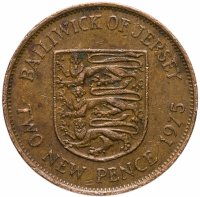 купить Джерси 2 новых пенса (new pence) 1975