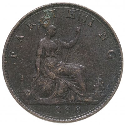 купить Великобритания 1 фартинг (farthing) 1880