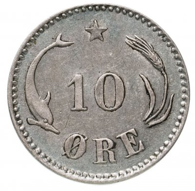 купить Дания 10 эре (ore) 1874