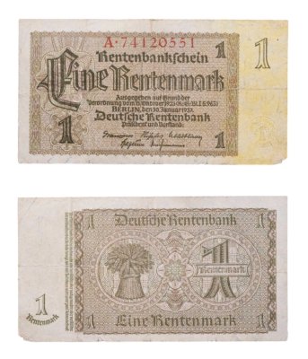 купить Германия (Третий рейх) 1 рентенмарка 1937 серия A