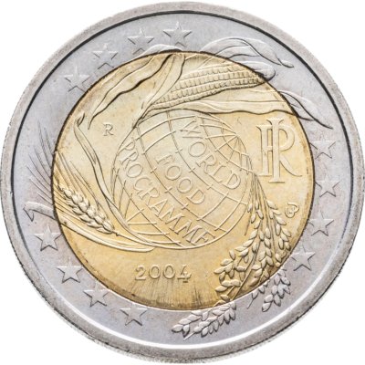купить Италия 2 евро (euro) 2004 50 лет Всемирной Продовольственной программы