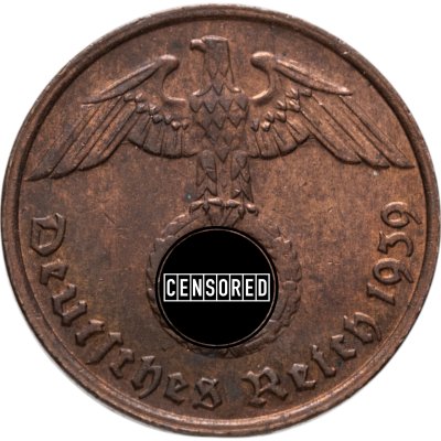 купить Германия (Третий рейх) 2 рейхспфеннига (reichspfennig) 1939 G