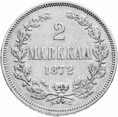 купить 2 марки 1872 S, монета для Финляндии