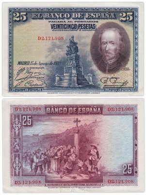 купить Испания 25 песет 1928 (Pick 74.b)