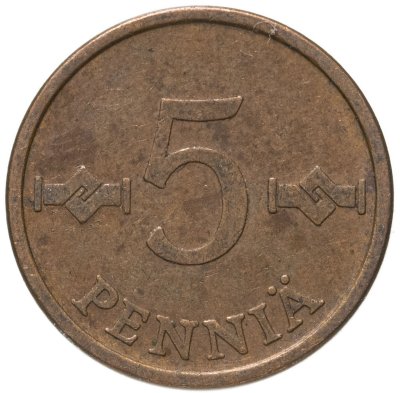 купить Финляндия 5 пенни (pennia) 1971