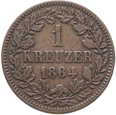 купить Германия (Баден) 1 крейцер 1864