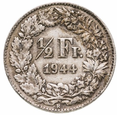 купить Швейцария 1/2 франка (franc) 1944