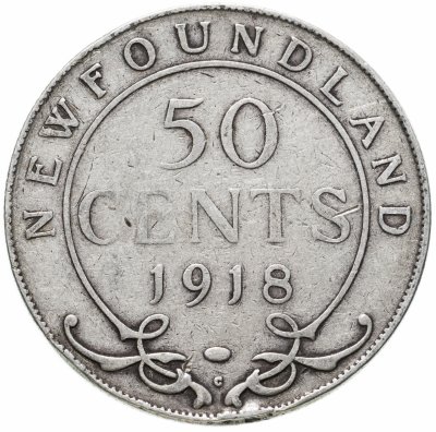 купить Ньюфаундленд 50 центов (cents) 1918