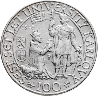 купить Чехословакия 100 крон (korun) 1948 600 лет Карлову университету