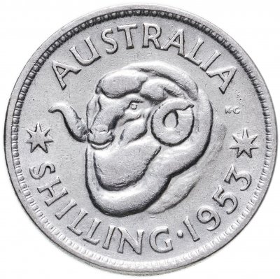 купить Австралия 1 шиллинг (shilling) 1953