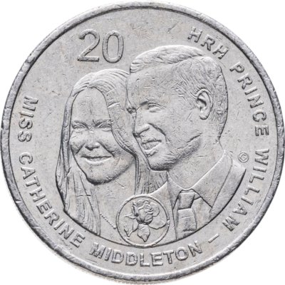 купить Австралия 20 центов (cents) 2011 Свадьба Принца Уильяма и Кэтрин Миддлтон