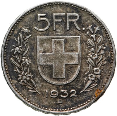 купить Швейцария 5 франков (francs) 1932