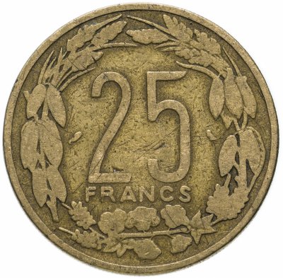 купить Экваториальная Африка 25 франков (francs) 1962