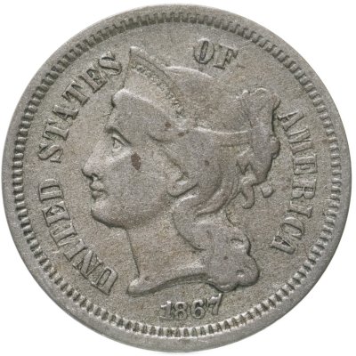 купить США 3 цента (cents) 1881 Three Cent Nickel