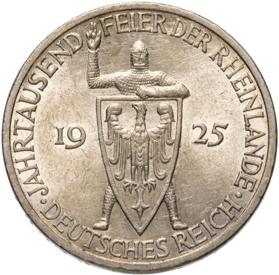 купить Германия 3 рейхсмарки 1925 "Тысячилетие Рейнской области"