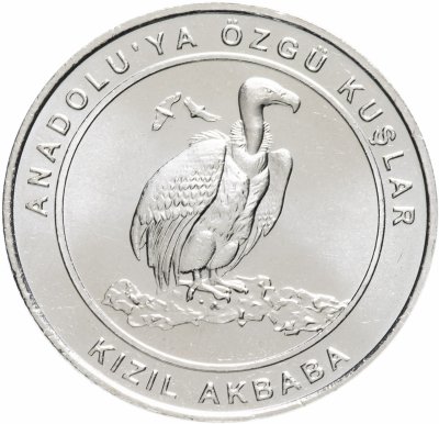 купить Турция 1 куруш, 2018 "Белоголовый сип" Серия "Птицы Анатолии"