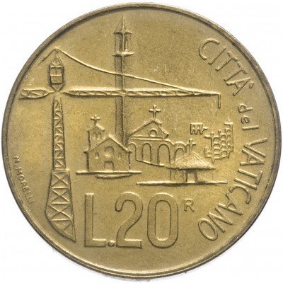 купить Ватикан 20 лир 1991