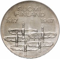 Купить Финляндия 10 марок 1967 "50-летие независимости"