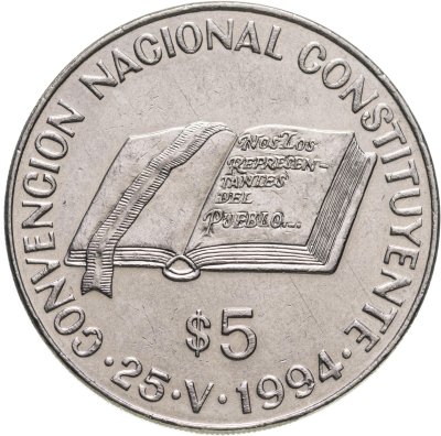 купить Аргентина 5 песо (pesos) 1994 "Национальное Учредительное собрание"