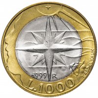 Купить Сан-Марино 1000 лир (lire) 1999