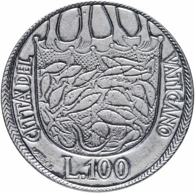 купить Ватикан 100 лир (lire) 1975 Лето Господне
