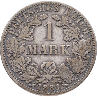 купить Германия 1 марка (mark) 1881 A знак монетного двора: "A" - Берлин