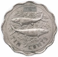 Купить Багамы 10 центов (cents) 1968-1969, случайная дата