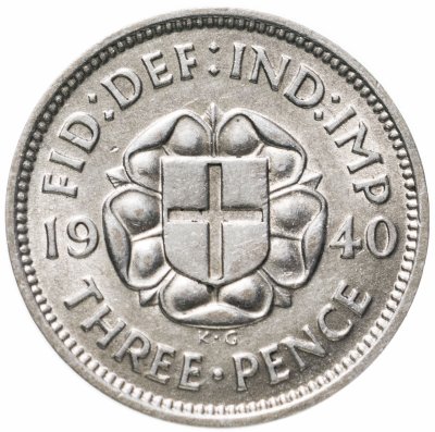 купить Великобритания 3 пенса (pence) 1940