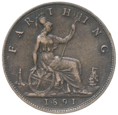 купить Великобритания 1 фартинг 1891