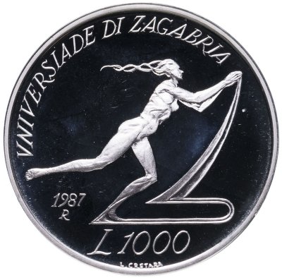 купить Сан-Марино 1000 лир (lire) 1987 "Летняя Универсиада 1987, Загреб"