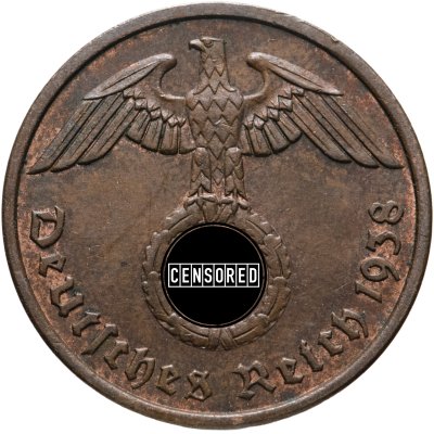 купить Германия (Третий рейх) 2 рейхспфеннига (reichspfennig) "А" 1938